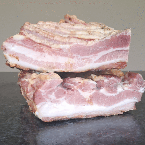 Licht gerookt spek met pure maple siroop