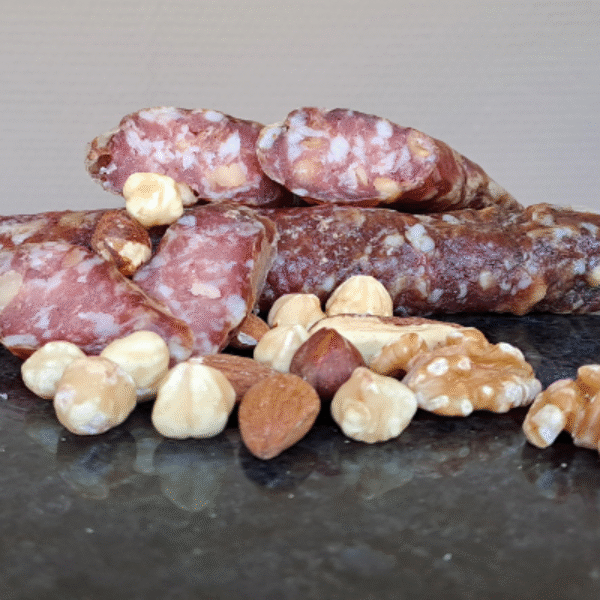 Droge worst met hazelnoot