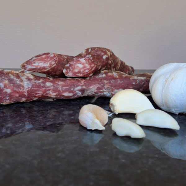 Droge worst met knoflook