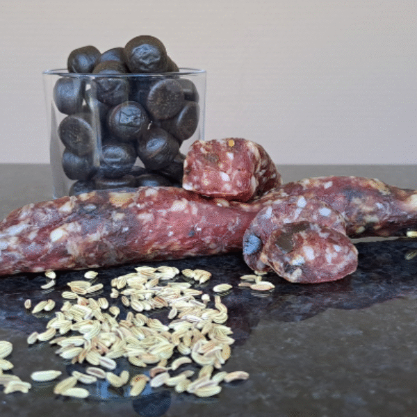 Droge worst met venkel en drop